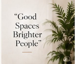Quote card beside a plant