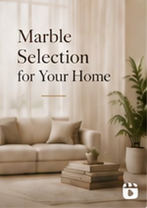 Marble and material samples in a living room